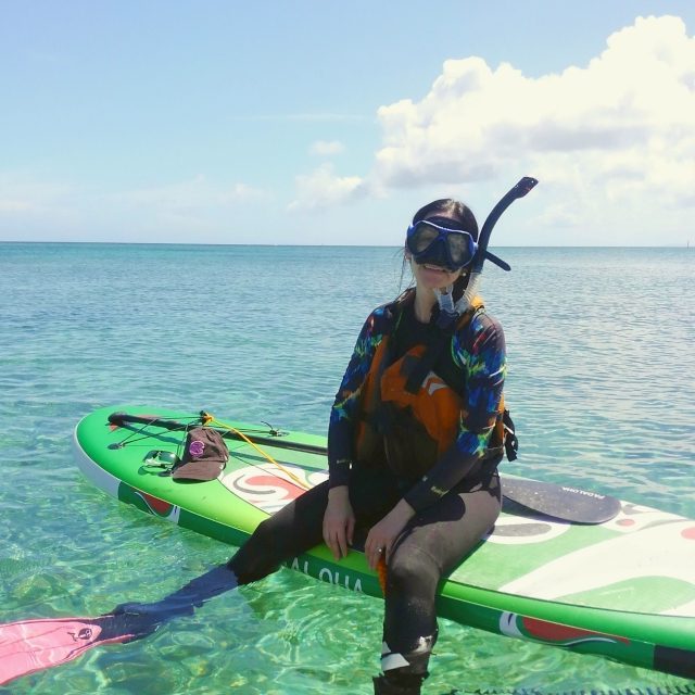Snorkel from a paddleboard