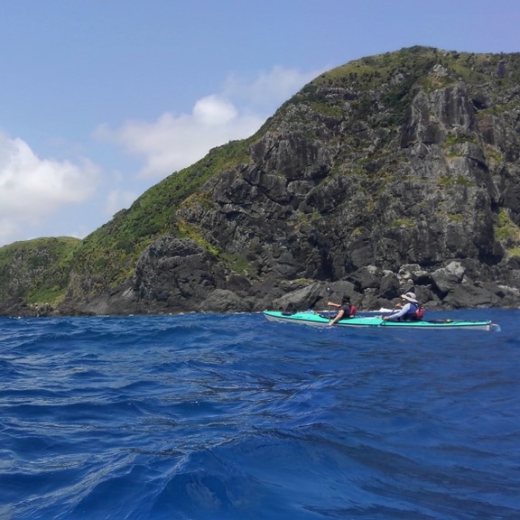 Kayaking outside the reef